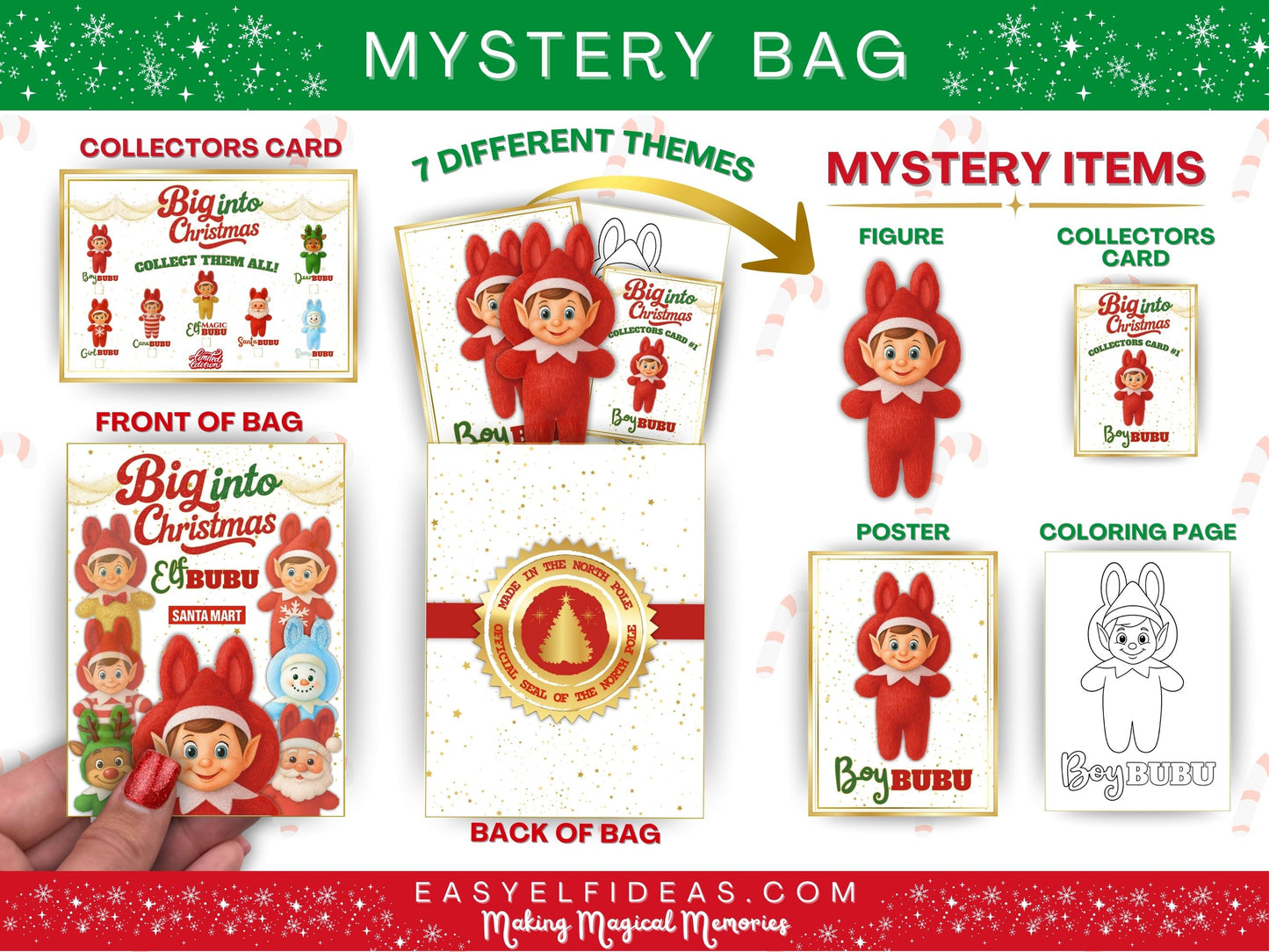 Official Elfbubu Mystery Blind Box Collection | Christmas Elf Props, Gag Gift & Stocking Stuffer (PRINTABLE PDF)