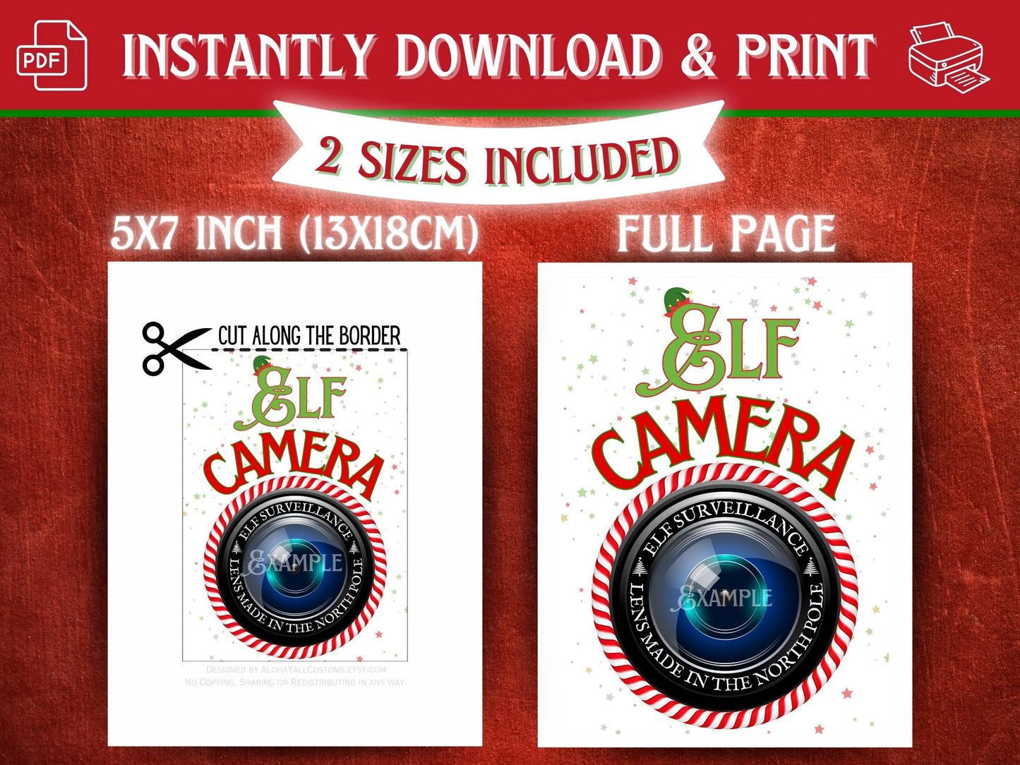 Printable Elf Cam Prop for Elf Arrival Ideas – Cute Christmas Activity for Families and Classrooms