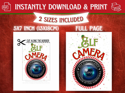 Printable Elf Cam Prop for Elf Arrival Ideas – Cute Christmas Activity for Families and Classrooms