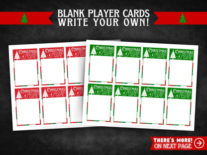 Christmas 5 Second printable game for holiday parties, great for families, school classrooms, and office events