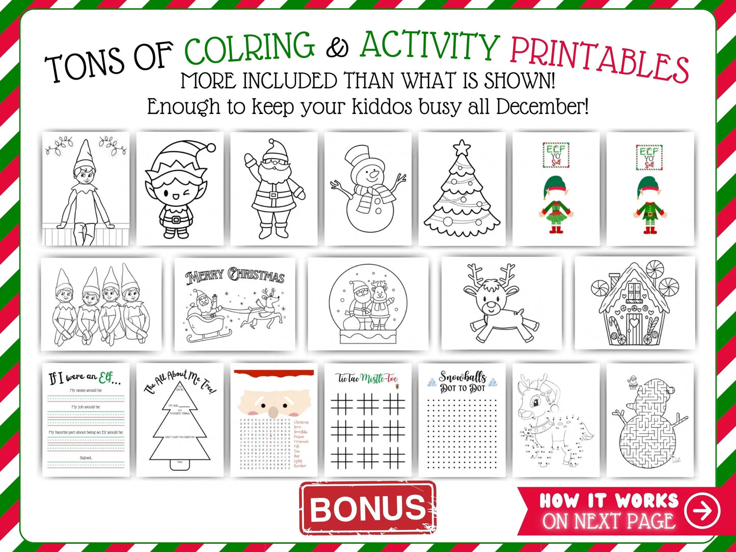 BUNDLE Ultimate Elf Letters & Props Kit | Editable Christmas Arrival & Goodbye Letters, Nice List Certificate & Mini Scene Printables (PDF Template)
