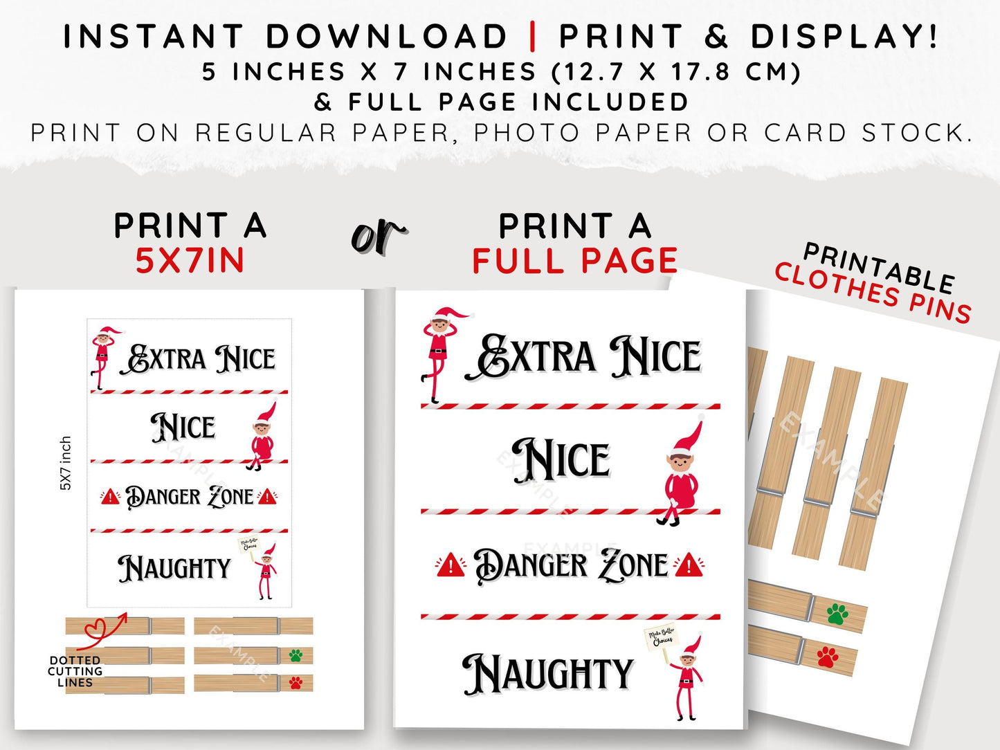 Printable elf behavior chart for children, Christmas reward tracker for chores, good behavior, and holiday kindness activities, naughty or nice