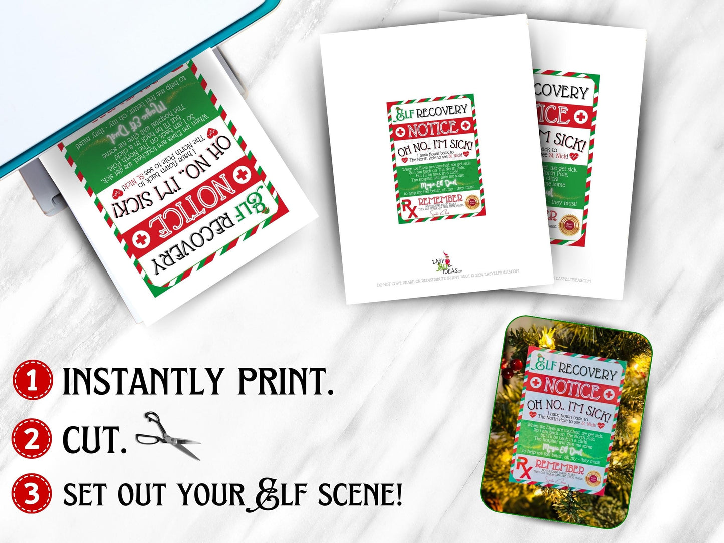 Christmas Elf Was Touched Recovery Letter | Magic Notice Sign (PRINTABLE PDF)