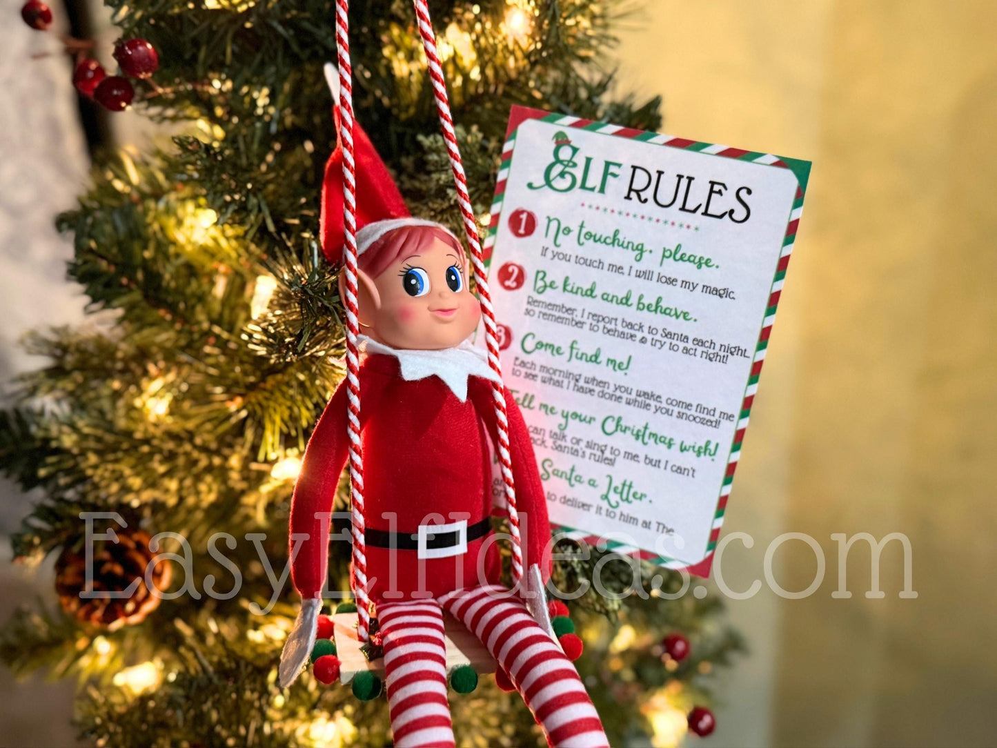 Christmas Elf Rules Sign | Elf Tradition Letter (PRINTABLE PDF)