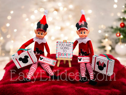 Elf Mouse Ears Travel & Treat Mini Props | Christmas Scene Accessories (PRINTABLE PDF)