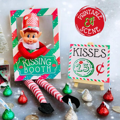 Elf Kissing Booth | Elf Mini Scene Props (PRINTABLE PDF)