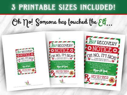 Christmas Elf Was Touched Recovery Letter | Magic Notice Sign (PRINTABLE PDF)
