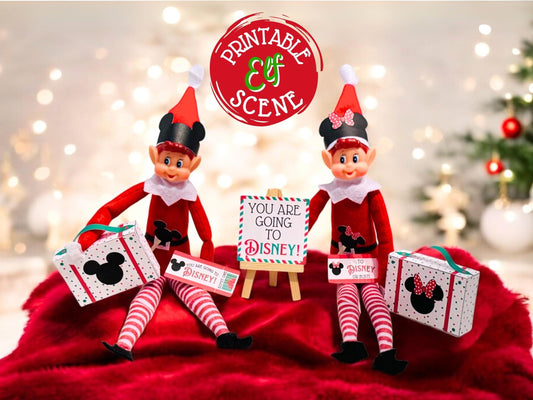 Elf Mouse Ears Travel & Treat Mini Props | Christmas Scene Accessories (PRINTABLE PDF)